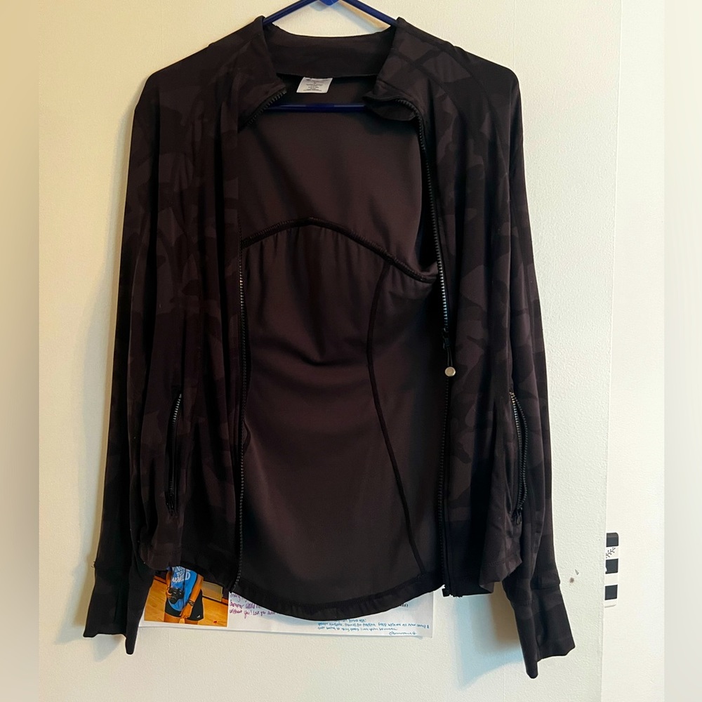 Soft material workout athletic jacket, size M